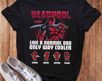 Custom Red Hero Dad Father's Day Shirt, Personalized Dad And Kid Shirt, Trending Movie 3 Unisex T-Shirt, Fathers Day Gift, Dad Birthday Tee
