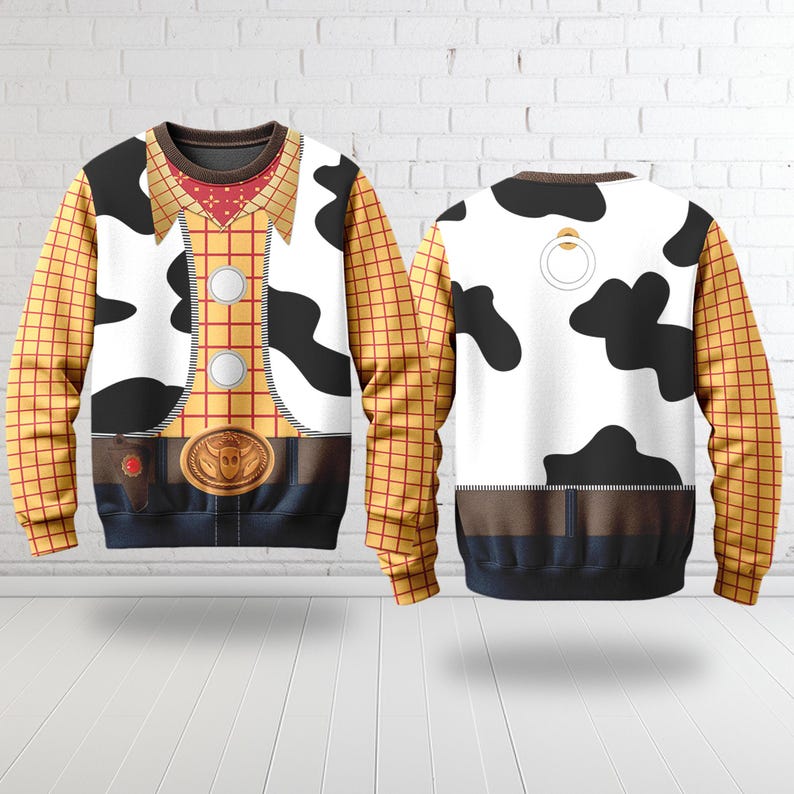 Woody Cowboy 3D Adult T-shirt Hoodie, Toy Story Cosplay Costume Hoodie, Woody Toy Story Halloween Costume Shirt, Cartoon Hoodie image 2