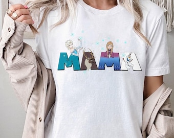 Personalized Winter Princess Shirt, Customized Grandma Princess Movie Shirt, Mother's Day Gift, Best Mom Ever T-Shirt Gift For Mom/Nana RE