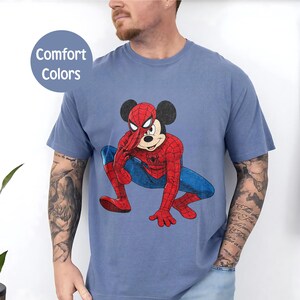 Mickey Spider Shirt, DN Spiderman Tee, Shirt For Spiderman Fan, DN Land Trip Shirt, Marvel Superhero Birthday Boy T-Shirt bild 6