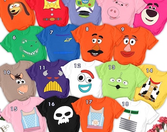 Beloved Toy Characters Halloween Costume Tshirt, Disneyland Animated Toys Cosplay Inspired Shirt, Halloween Costume For Family Group T Shirt