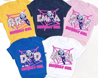 Personalized Spidey Birthday Family Shirt, Spider Amazing Friends Birthday Girl Shirt, Spider Super Hero Family Party Theme Shirt