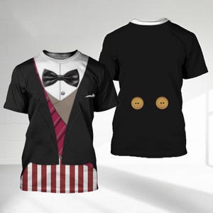 The Haunted Mansion Movie Ghost Costume, The Guy Suit 3D Cosplay T-shirt, Halloween Friend Group Party Tee, Horror Halloween Shirt