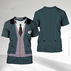 Haunted Mansion Men Butler 3D Shirt, Haunted Halloween Costume For Family Group T shirt, Horror Movie Shirt, Halloween Horror Cosplay