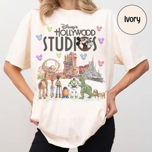 Retro Toy Story Hollywood Studios Shirt, Toy Story Woody Buzz Lightyear Tee, Disneyworld Family Trip Outfit, Family Matching Vacation zdjęcie 3