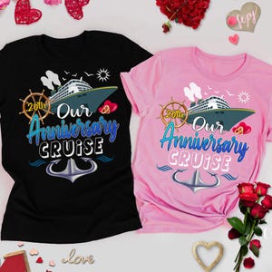 Personalized Our Anniversary Cruise Couple Matching Shirt, Custom Anniversary Cruise Trip T-Shirt, Anniversary Wedding Gift