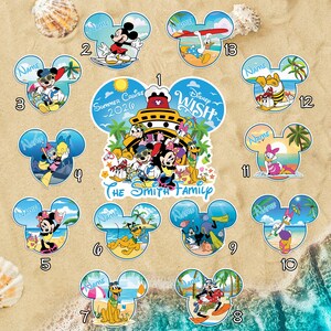 Personalized Mickey And Friends Summer Cruise 2025 Magnet, DN Cruise Door Magnet, Family Cruise Magnets, Cruise Ship Stateroom Decor image 3