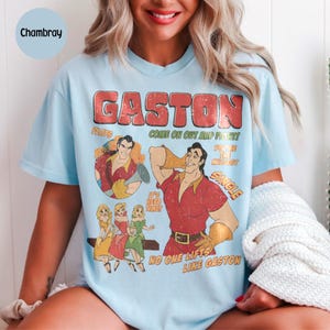 Disney Gaston Villain Comfort Color T-Shirt, Beauty And The Beast Homage Movie Shirt, Gaston Villain Boyfriend Girlfriend Gift Shirt