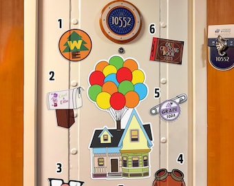 Juego de imanes personalizados para la puerta del crucero Disney, inspirado en la película Up, imanes familiares personalizados, decoración de puertas, regalos familiares, crucero Disney 2025