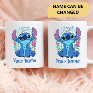 Personalized Blue Alien Dog Movie Mug, Custom Cartoon Dog Coffee Office Mug, Cute Blue Dog Character Tea Cup, Dog Lover Gift For Birthday