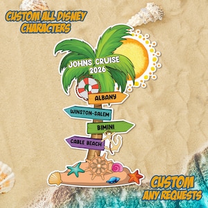 Custom Cruise Door Magnets Sign Tropical Direction Magnet, Personalized  Cruise Door Magnets, Custom Family Trip Destinations Magnet