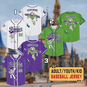 Personalized Buzz Lightyear Space Rangers Baseball Jersey, Disney Toy Story, Custom Kid Youth Adult Disney Jersey, Gift For Disney Fans