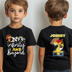 Personalized Toy Story Birthday Party Toddler Shirt, Custom Two Infinity And Beyond Birthday Shirt, Birthday Toddler Tee, 2nd Birthday Gift