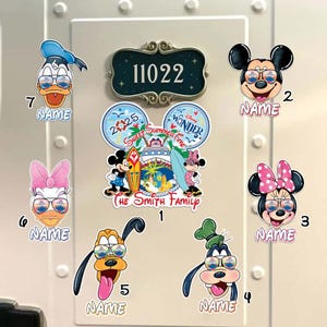 Personalized Disney Cruise Door Magnet, Family Magnet 1st Cruise Magnet Sweet Summer Time 2025 Magnet, Disney Wish Disney Dream Magnet