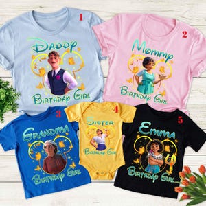 Personalized Mirabel Madrigal Birthday Matching Shirt, Encanto Family Vacation Trip Tee, Birthday Girl Toddler Family Party Theme T-Shirt RE
