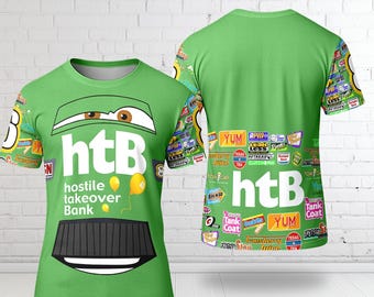 Chick Hicks Cars 3D Adult T-shirt, Cars Movie Over Print Shirt, Chick Hicks Character Cars Movie T-shirt, Chick Hicks Green Cars Tshirt Gift