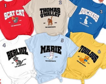 Personalized Aristocats Shirt, The Aristocats Matching Shirt, Marie Duchess Thomas Malley Berlioz Toulouse Shirt, Family Matching Shirt