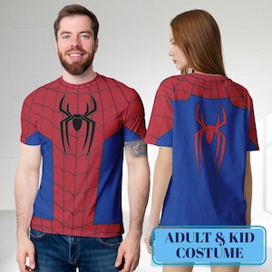Marvel Spider-Man New Suit Halloween Costume Shirt, Spider Man Inspired Suit Cosplay Shirt, Spider Man Brand New Day All Over Print Shirt image 1