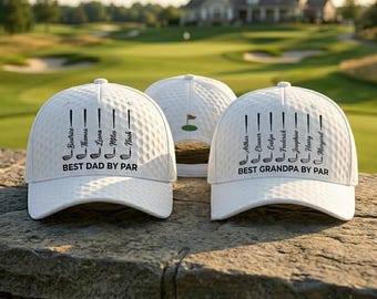Gorra personalizada "El mejor papá" con el nombre del niño, gorra de camionero para papá, gorra del Día del Padre para el abuelo, gorra de golf para el esposo, gorra clásica de golf
