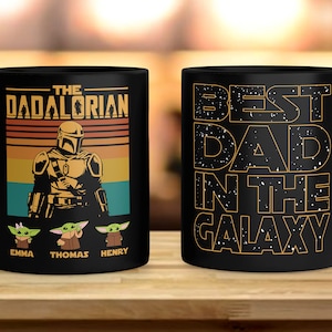 Personalized Dadalorian Coffee Mug, Best Dad In The Galaxy, Father&#39;s Day Mug, Daddy Gifts, Birthday Gift For Dad, Dadalorian Travel Cup RE