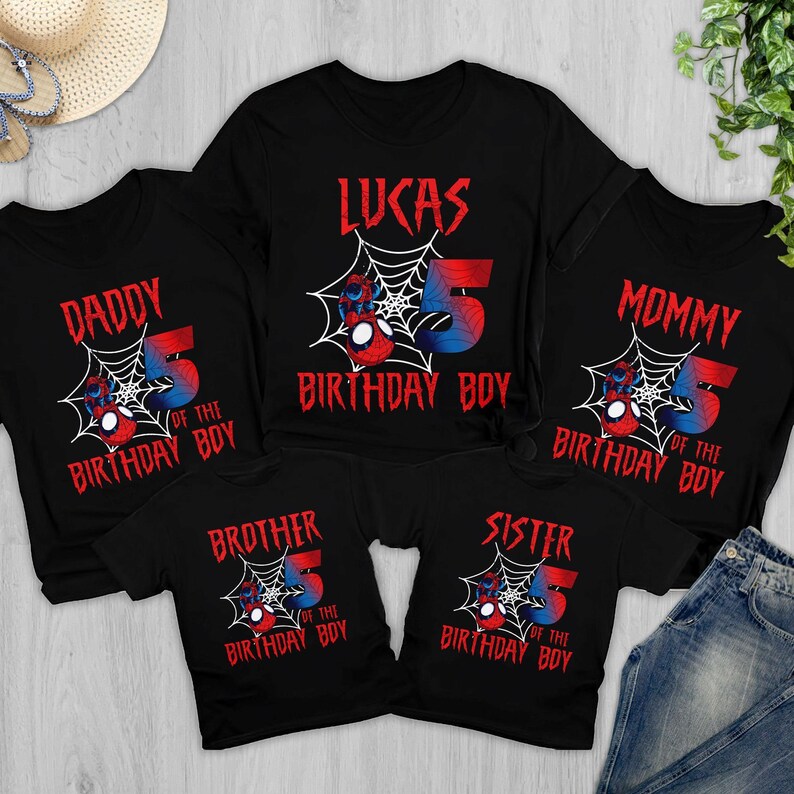 Personalized Disney Spidey Birthday Shirt, Spiderman Tee, Kids Spider Theme Birthday Boy Shirt, Custom Kids Tee, Spiderman Party Gift afbeelding 2