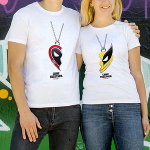 Deadpool And Wolverine Movie Sweatshirt, Funny Deadpool Wolverine Keychain Matching Shirt, Superhero Couple Group Tee, Deadpool Bestie Shirt