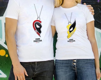 Deadpool And Wolverine Movie Sweatshirt, Funny Deadpool Wolverine Keychain Matching Shirt, Superhero Couple Group Tee, Deadpool Bestie Shirt