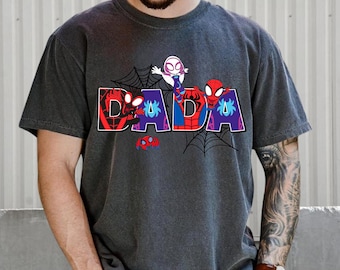 Personalized Spidey And His Amazing Friends Hero Movie Dad Shirt, Spiderman Fathers Day Shirt, Custom DN Dada Birthday Gift