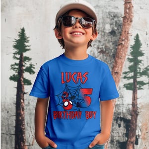 Personalized Disney Spidey Birthday Shirt, Spiderman Tee, Kids Spider Theme Birthday Boy Shirt, Custom Kids Tee, Spiderman Party Gift