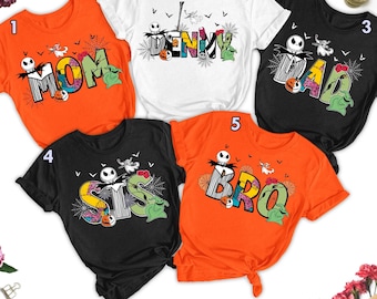 Custom Name Nightmare Christmas Shirt, Personalized Skeleton Halloween Matching Tee, Not So Scary Halloween Gift, Spooky Season Shirt