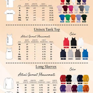 a women's t - shirt with different colors and sizes