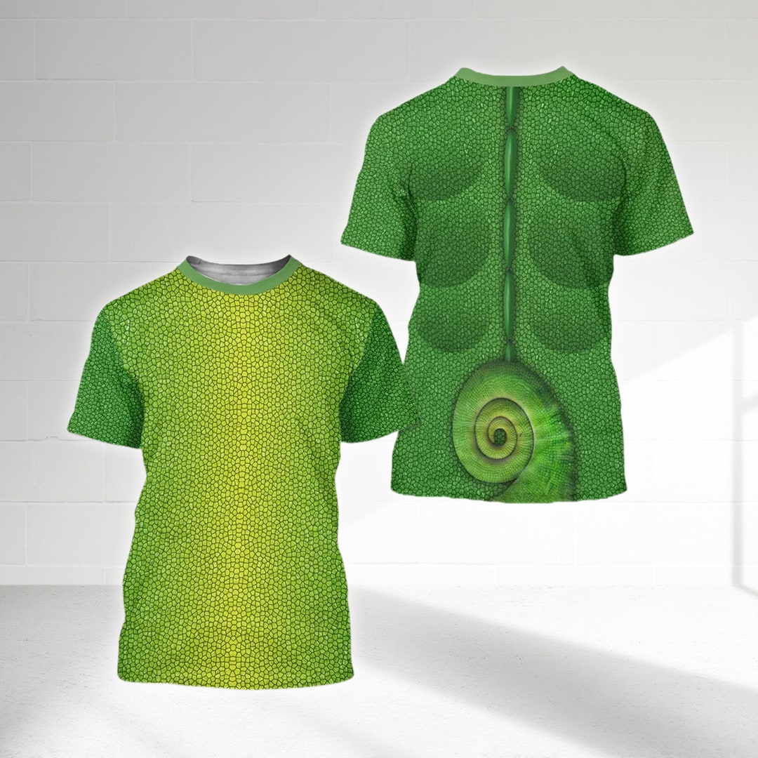 Tangled Pascal Costume T-shirt, Green Pascal Cosplay Costume Tee ...