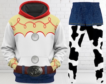 Jessie Cowgirl 3D Adult T-shirt Hoodie, Toy Story Cosplay Costume Hoodie, Jessie Toy Story Halloween Costume Shirt, Cartoon Hoodie
