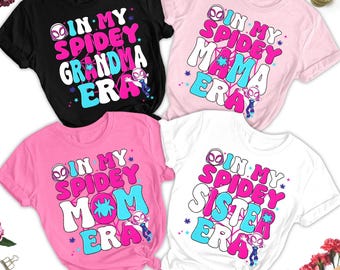 Personalized In my Spidey Mom Era Shirt, Ghost Spider Hero Shirt, Funny Mother's Day Gift For Mom, Spidey Women Shirt, Mom Birthday Gift RE