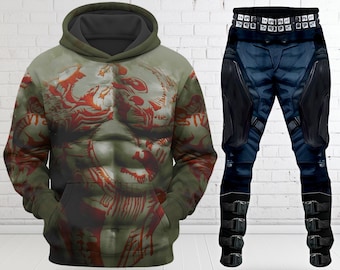 Guardian Of The Galaxy Costume 3D Hoodie, Drax 3D Cosplay Costume Sweatshirt, Halloween Cosplay Outfit, Halloween All Over Print Clothing