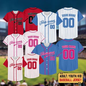 Personalized Team Name Number Baseball Jersey, Custom Baseball Jersey For Adult Youth Kid, Baseball Team Matching Shirt, Baseball Fan Gift