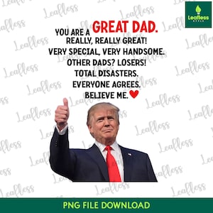 Mug drôle de fête des pères du président américain PNG, Trump President Png, papa mignon Png, cadeau de fête des pères Trump américain, Trump 4 juillet Png TS087