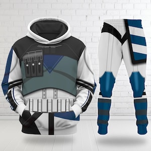 Clone Trooper Halloween Costume Hoodie, Star Wars 3D Costume Sweatshirt, Movie Character Costume 3D Sweatshirt, Warrior All Over Print Shirt