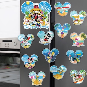 Personalized Mickey And Friends Summer Cruise 2025 Magnet, DN Cruise Door Magnet, Family Cruise Magnets, Cruise Ship Stateroom Decor image 4