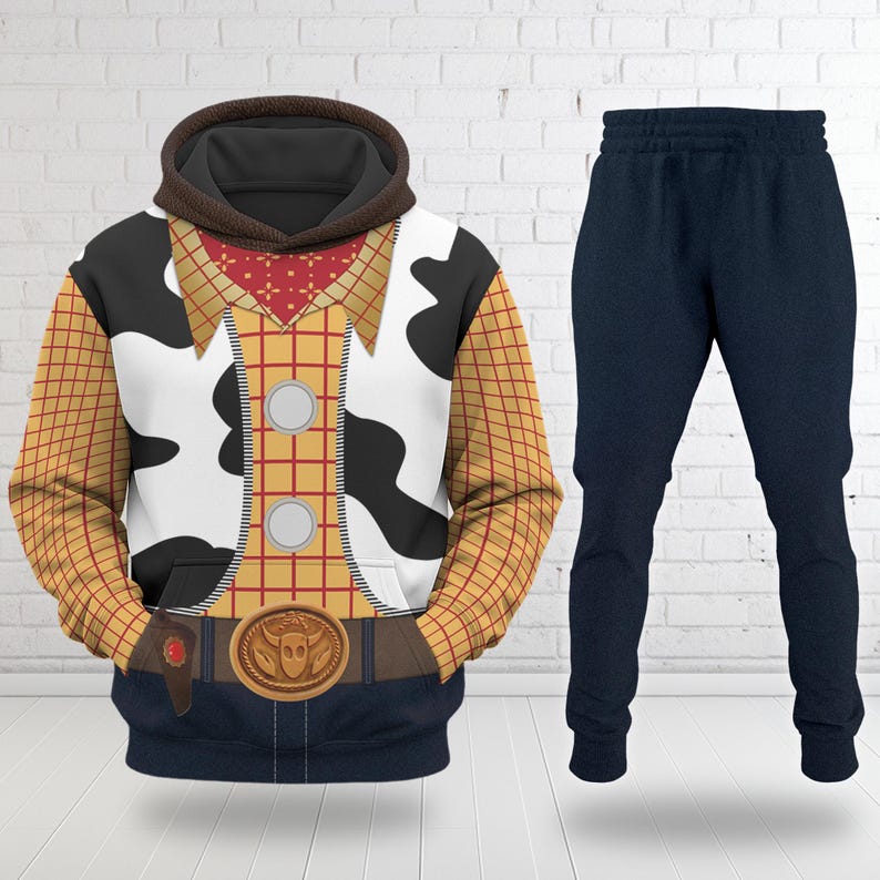 Woody Cowboy 3D Adult T-shirt Hoodie, Toy Story Cosplay Costume Hoodie, Woody Toy Story Halloween Costume Shirt, Cartoon Hoodie image 1