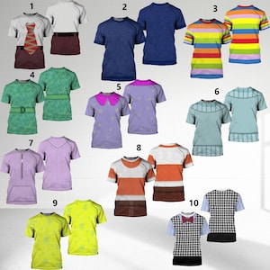 Inside Out 3D Costume Matching Group Shirt, Funny Inside Out 2 Character Halloween Cosplay Costume, Halloween Party Family Friend Outfit