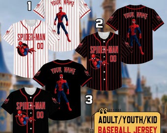 Custom DN Amazing Spider Man Baseball Jersey, Custom Kids Youth Adult DN Baseball Jersey, Gift For DN Fans, Spiderman Gifts