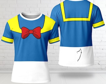 Donald Inspired 3D Shirt, Donald Duck All Over Print Shirt, Donald Duck Cosplay Costume Tee, Animated Movie Character Costume T-Shirt