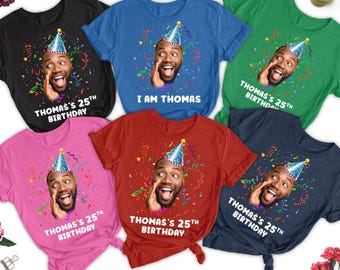 Personalized Birthday Face T-Shirt, It's My Birthday Shirt, Custom Birthday Photo Shirts, Custom Photo Tee, Funny Birthday Party Gift