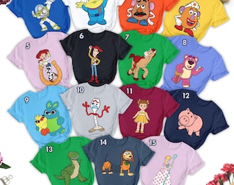 Toy Story Characters Matching Shirt, Toy Friend Group Shirt, Buzz Lightyear Woody Jessie Shirt, Toy Story Birthday Party Family Trip Shirt