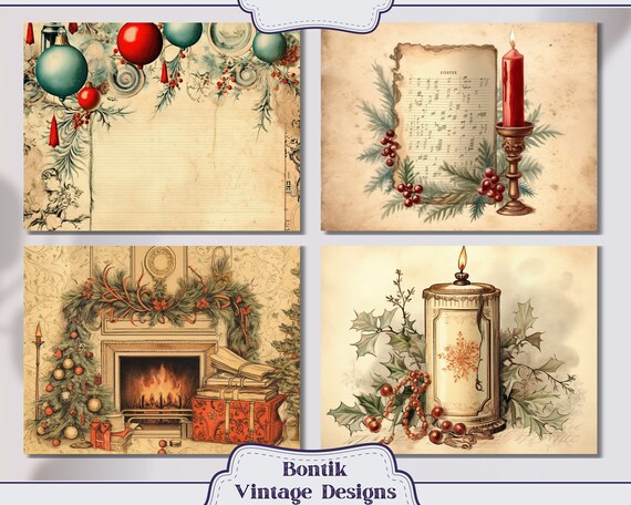 ヴィンテージクリスマス ヴィンテージジャンクジャーナル ダブル