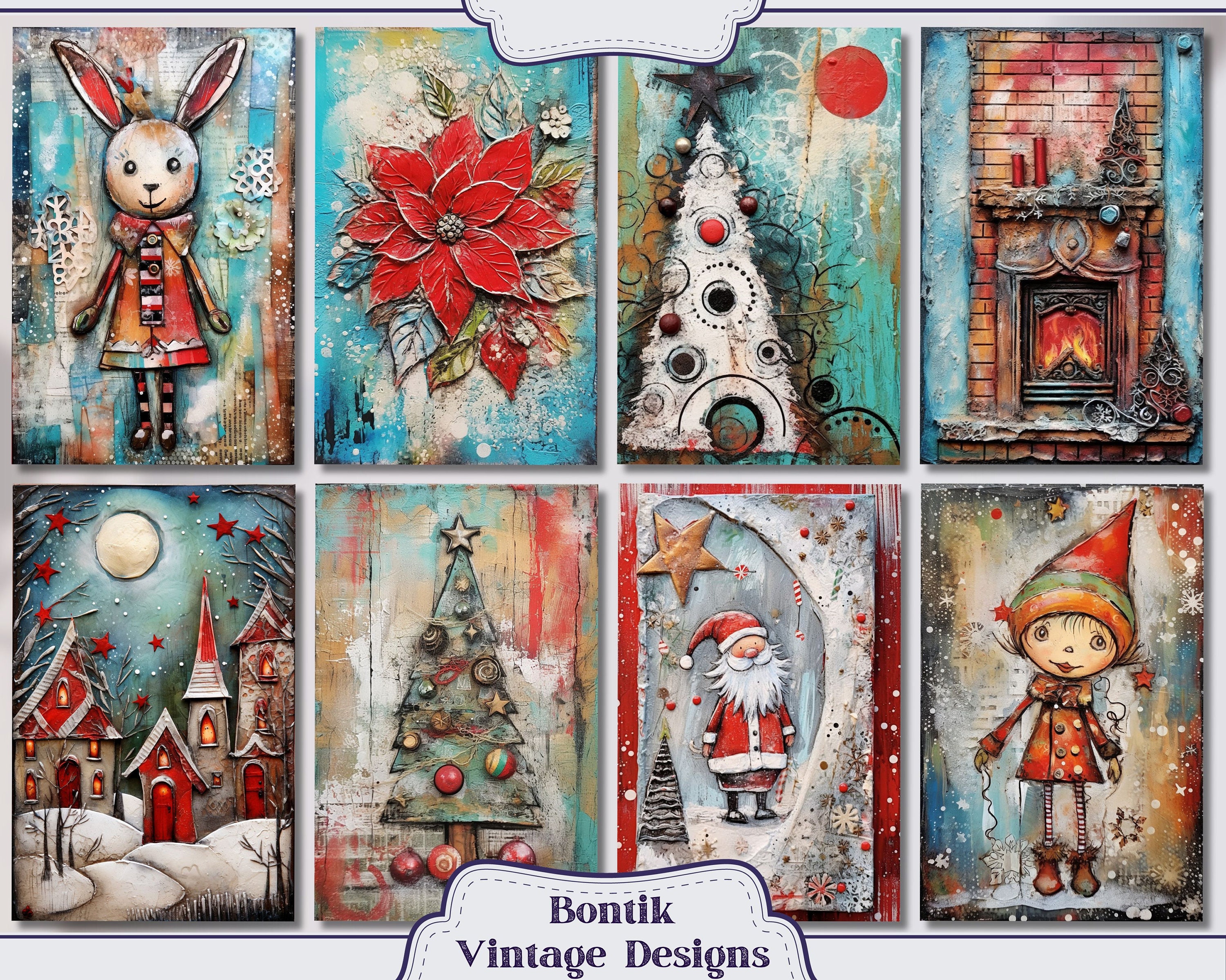 クリスマス ウィムジー ジャンク ジャーナル ハーフ ペーパー