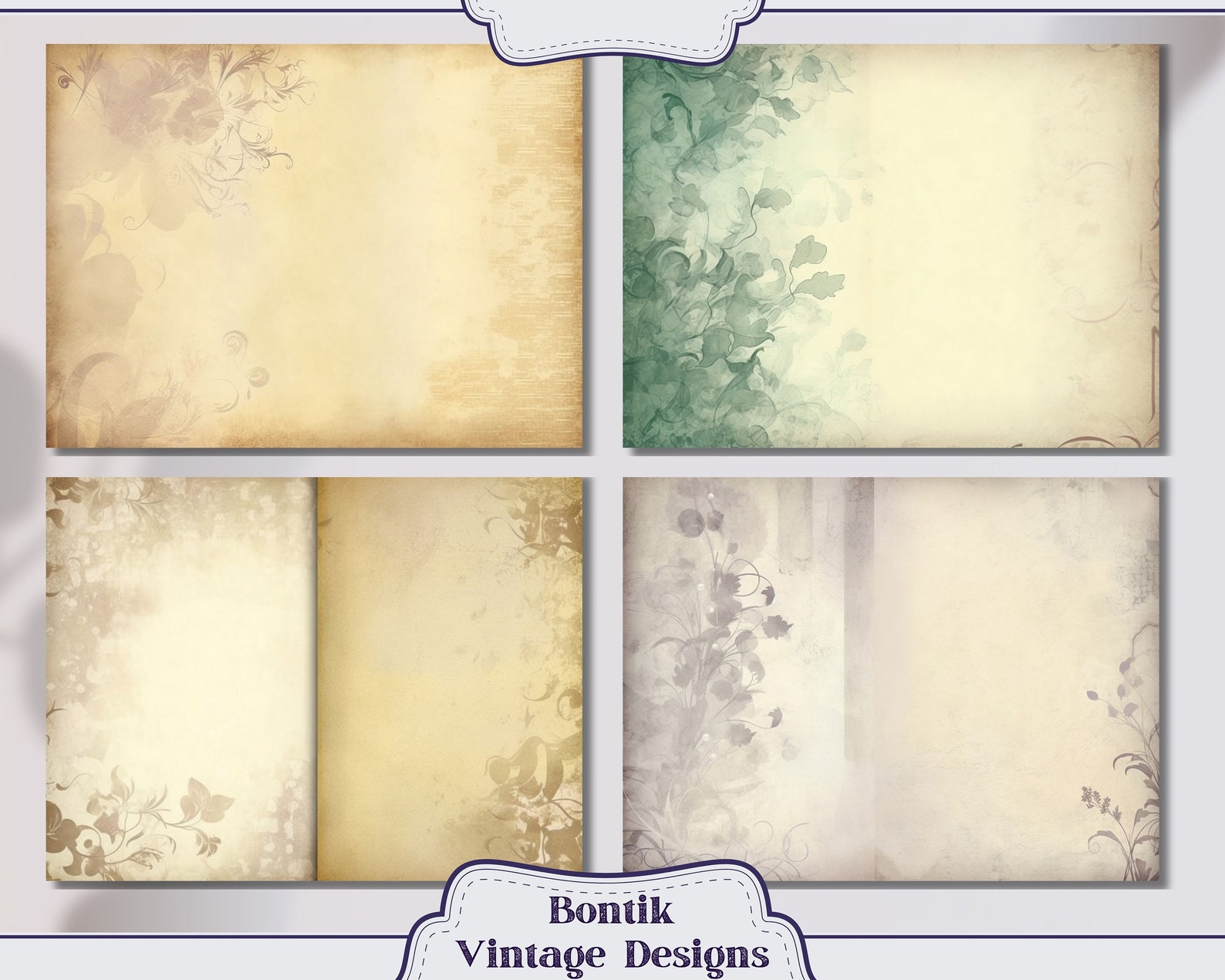 Various Color Blank Vintage Junk Journal Papers, Journal Scrapbook ...