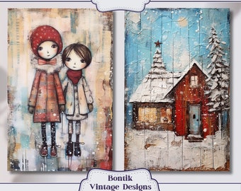 クリスマス ウィムジー ジャンク ジャーナル ハーフ ペーパー