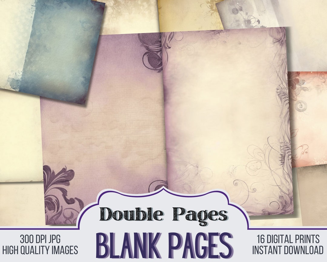 Various Color Blank Vintage Junk Journal Papers, Journal Scrapbook ...
